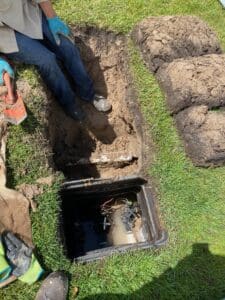 Albuquerque-sprinkler-repair-valve-repair-Los-Rachos-sprinkler-repair-north-valley-sprinkler-repair-leak-in-valve-box.-Sprinkler-repair-line-breaks-225x300